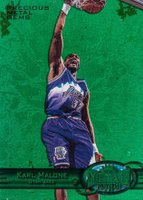 1997 Metal Universe #97 Karl Malone Precious Metal Gems-Green Basketball Card