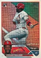 2023 Topps Update #US122 Jordan Walker Rainbow Foil Baseball Card