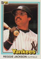 1981 Donruss #228 Reggie Jackson Baseball Card