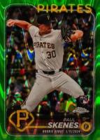 2024 Topps Chrome Update #USC27 Paul Skenes Green Raywave Baseball Card