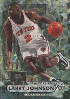 1997 Metal Universe Championship #98 Larry Johnson Precious Metal Gems Basketball Card