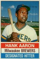 1976 Hostess #94 Hank Aaron Hand Cut Baseball Card