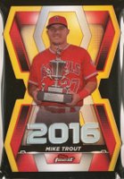 2022 Topps Finest Finest Career Die-Cuts #FCYMT Mike Trout Gold Refractor Baseball Card