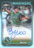 2024 Topps Chrome Rookie Autographs #RABWO Bryan Woo Refractor Baseball Card