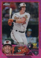 2023 Topps Chrome Logofractor Edition #1 Adley Rutschman Pink Refractor Baseball Card