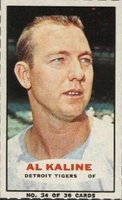 1965 Bazooka #34 Al Kaline Hand Cut-Portrait Baseball Card