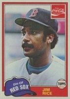 1981 Coca-Cola #9 Jim Rice Baseball Card