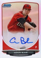 2013 Bowman Chrome Draft Picks & Prospects Autographs #BCAAB Aaron Blair Refractor Baseball Card
