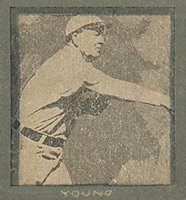 1912 W-UNC Strip Cards Hand Cut # Cy Young Baseball Card