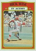 1972 Topps #44 Rick Wise In Action Baseball Card