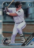 2019 Bowman Draft #BDC74 Peyton Burdick Chrome-Refractor Baseball Card
