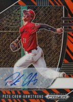 2020 Panini Prizm Draft Picks #PDP19 Pete Crow-Armstrong Autograph-Tiger Stripe Prizm Baseball Card