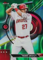 2023 Topps Finest #90 Mike Trout Green Lava Baseball Card