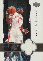 2003 Upper Deck Exquisite Collection #9-J Ben Wallace Jersey Basketball Card