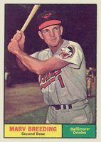 1961 Topps #321 Marv Breeding Baseball Card