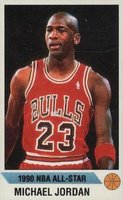 1990 Panini Sticker #G Michael Jordan Hand Cut Basketball Card