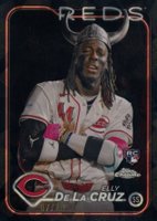 2024 Topps Chrome Sapphire #141 Elly de La Cruz SP-Black Baseball Card