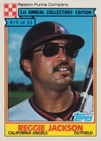 1984 Ralston Purina Hand Cut #19 Reggie Jackson Baseball Card