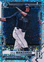 2021 Bowman Draft #BDC191 Kyle Manzardo Chrome-Sparkle Refractor Baseball Card