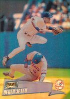 2000 Stadium Club Chrome Preview #SCC14 Derek Jeter Refractor Baseball Card