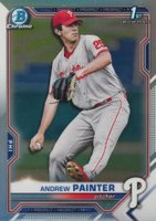 2021 Bowman Draft #BDC10 Andrew Painter Chrome-Refractor Baseball Card