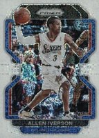 2021 Panini Prizm #255 Allen Iverson White Sparkle Basketball Card