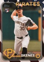 2024 Topps Update #US100 Paul Skenes Independence Day Baseball Card