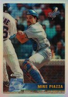 1996 Topps Chrome #93 Mike Piazza Refractor Baseball Card