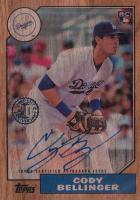 2017 Topps Update 1987 Topps Autographs #CB Cody Bellinger Wood Baseball Card