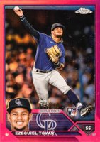 2023 Topps Chrome #106 Ezequiel Tovar Magenta Refractor Baseball Card