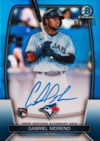 2023 Bowman Chrome Rookie Autographs #CRAGM Gabriel Moreno Blue Refractor Baseball Card
