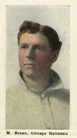 1910 Sporting Life # Mordecai Brown Chicago-Pastel Background Baseball Card