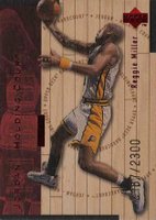 1998 Upper Deck Hardcourt Jordan Holding Court #J11 Michael Jordan/Reggie Miller Red Basketball Card