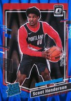 2023 Panini Donruss Optic #239 Scoot Henderson Blue Seismic Basketball Card