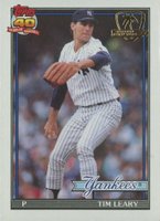 1991 Topps Desert Shield #161 Tim Leary Baseball Card