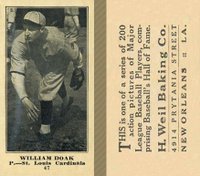 1916 Weil Baking Co. #47 Bill Doak Baseball Card
