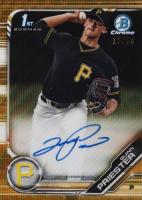 2019 Bowman Draft Chrome Draft Picks Autograph #CDAQP Quinn Priester Gold Wave Refractor Baseball Card
