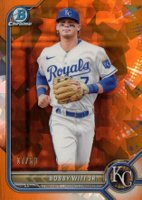 2022 Bowman Sapphire Edition Chrome Prospects #BCP146 Bobby Witt Jr. Orange Baseball Card