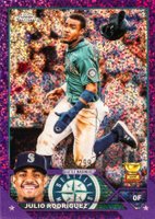 2023 Topps Chrome #200 Julio Rodriguez Purple Speckle Refractor Baseball Card