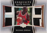 2004 UD Exquisite Collection Quad Patch #E4PMJ Michael Jordan Basketball Card