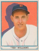 1941 Play Ball Paper Hand-Cut #14 Ted Williams Baseball Card