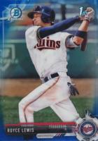 2017 Bowman Draft #BDC1 Royce Lewis Chrome-Batting-Blue Refractor Baseball Card