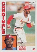 1984 Topps Nestle Hand Cut #130 Ozzie Smith Baseball Card