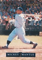 1992 Pinnacle Mickey Mantle #21 Hitting Baseball Card