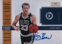 2019 Playoff National Treasures All Decade #10 Larry Bird Signatures Basketball Card