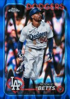 2024 Topps Chrome #296 Mookie Betts Blue Raywave Baseball Card