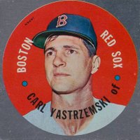 1968 Topps Discs # Carl Yastrzemski Baseball Card