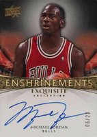 2008 UD Exquisite Collection Enshrinements #EN-MJ Michael Jordan Basketball Card