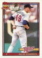 1991 Topps Desert Shield #223 Allan Anderson Baseball Card