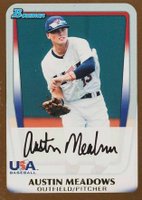2011 Bowman Draft Prospects  #BDPP100 Austin Meadows Gold Baseball Card